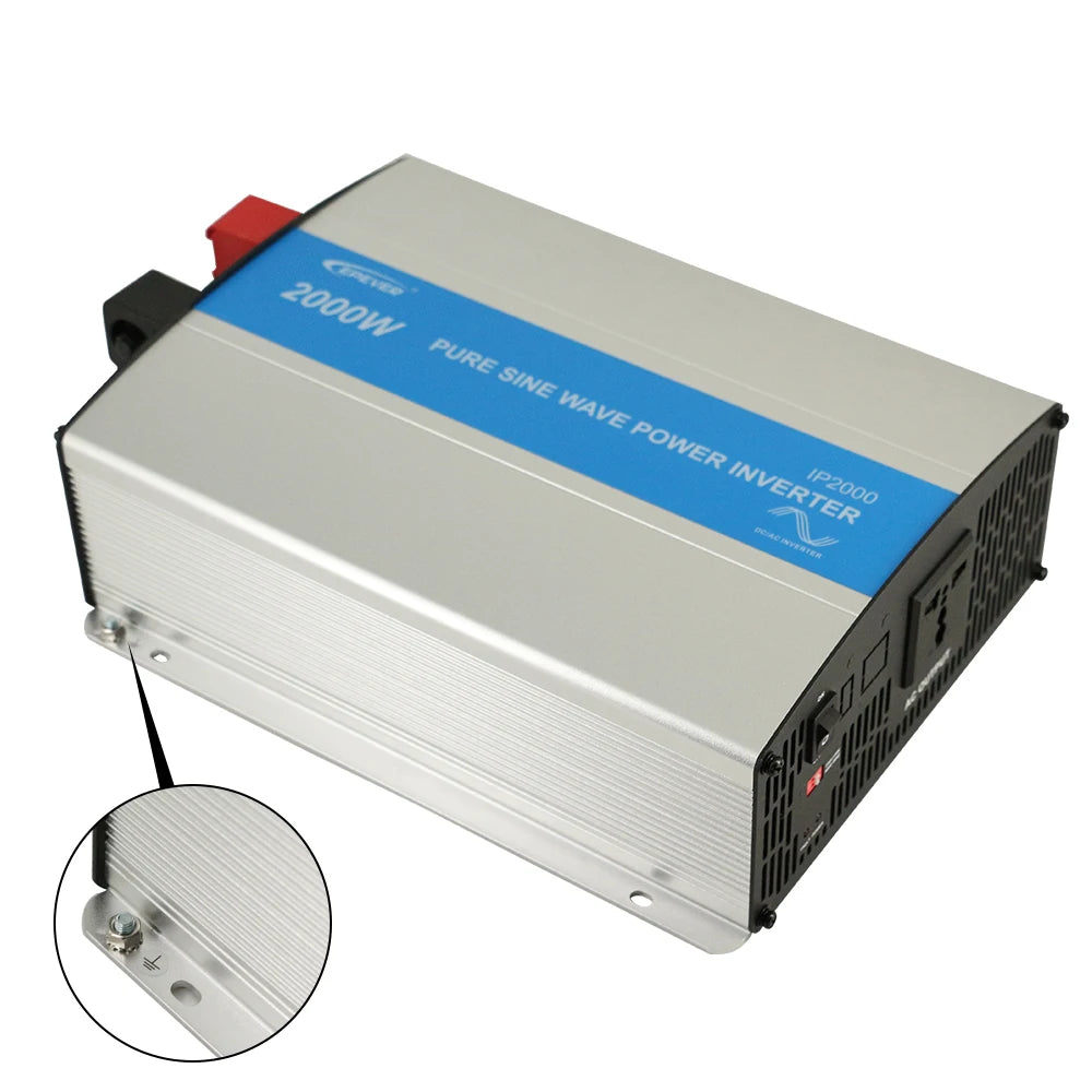 Onduleur Solaire Hors Réseau 2000W 1500W, Onde Sinusoïdale Pure, Rendement Élevé, Système Énergie Renouvelable, Protection Contre Surcharge