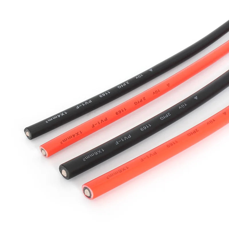 Câble solaire certifié TUV 6mm² rouge/noir - Bobine 200m cuivre – Idéal pour installation panneau solaire