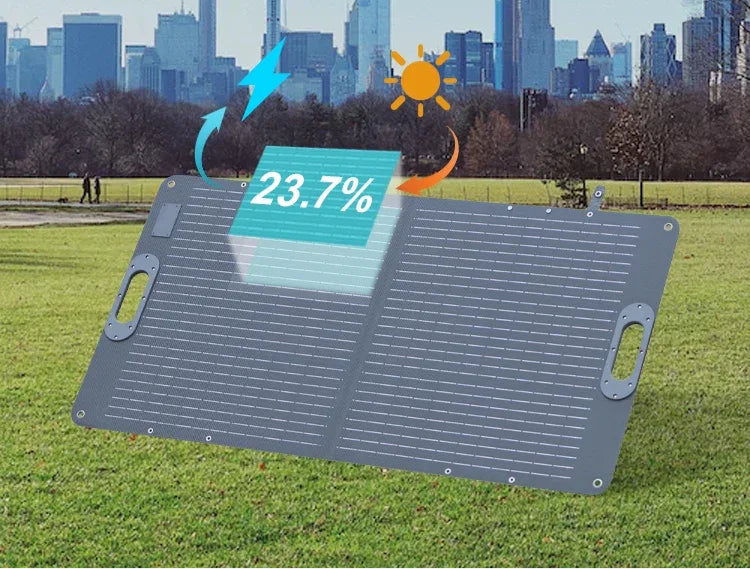 Station d'énergie portable 500W, 345Wh avec panneau solaire 100W - Générateur complet solaire LiFePO₄