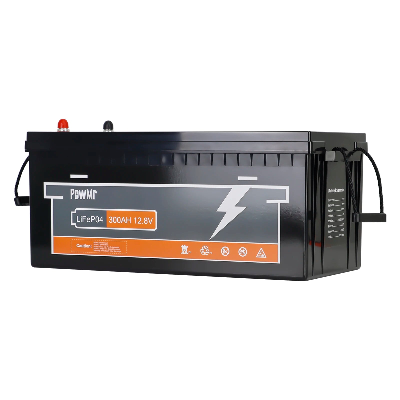 "Batterie Lithium 12.8V 300Ah LiFePO4 - Stockage d'énergie solaire domestique - 3840Wh avec BMS intégré - Haute capacité pour autonomie prolongée"
