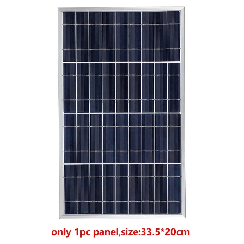 Kit Panneaux Solaires 300W/600W 12V Portable, Polycristallin, Alimentation USB, Rechargeable