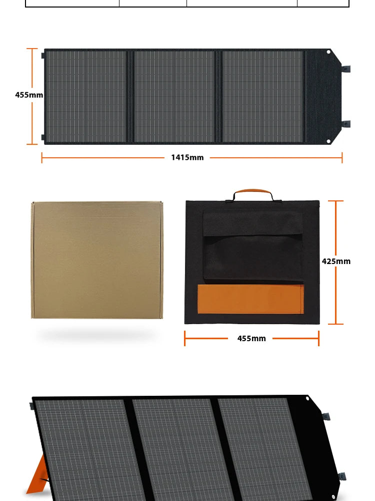Kit Panneau Solaire Pliable 100 W Monocristallin avec Chargeur MPPT – Camping, Voiture, Bateau