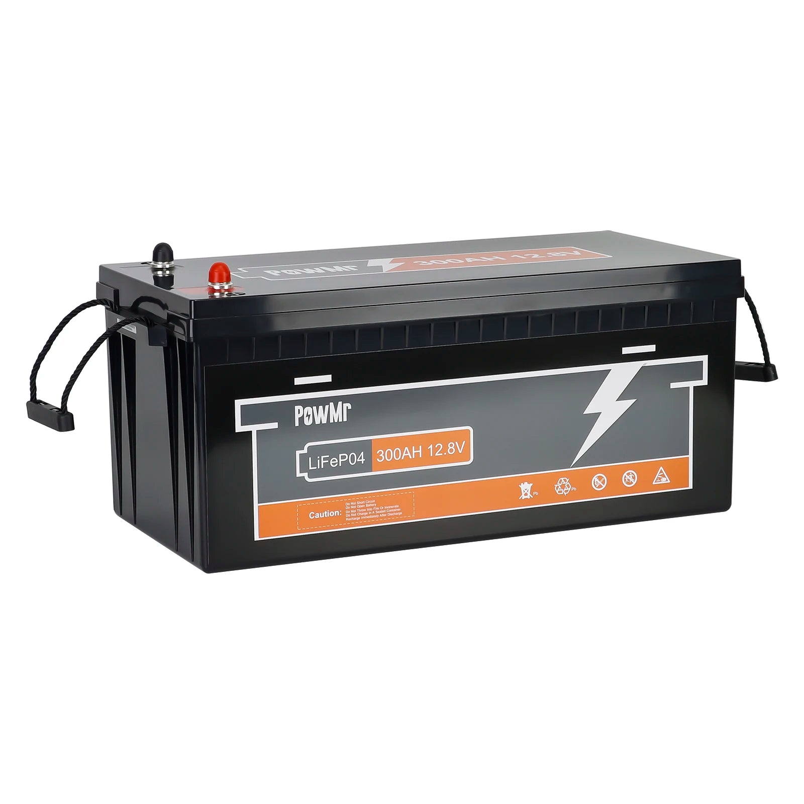 "Batterie Lithium 12.8V 300Ah LiFePO4 - Stockage d'énergie solaire domestique - 3840Wh avec BMS intégré - Haute capacité pour autonomie prolongée"