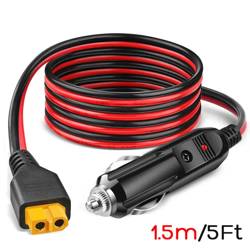 Adaptateur Allume-Cigare 12V vers XT60 – 12AWG 1.5m/3m – Pour EcoFlow Delta, River, ALLPOWERS R600 R1500 R2500, Anker SOLIX