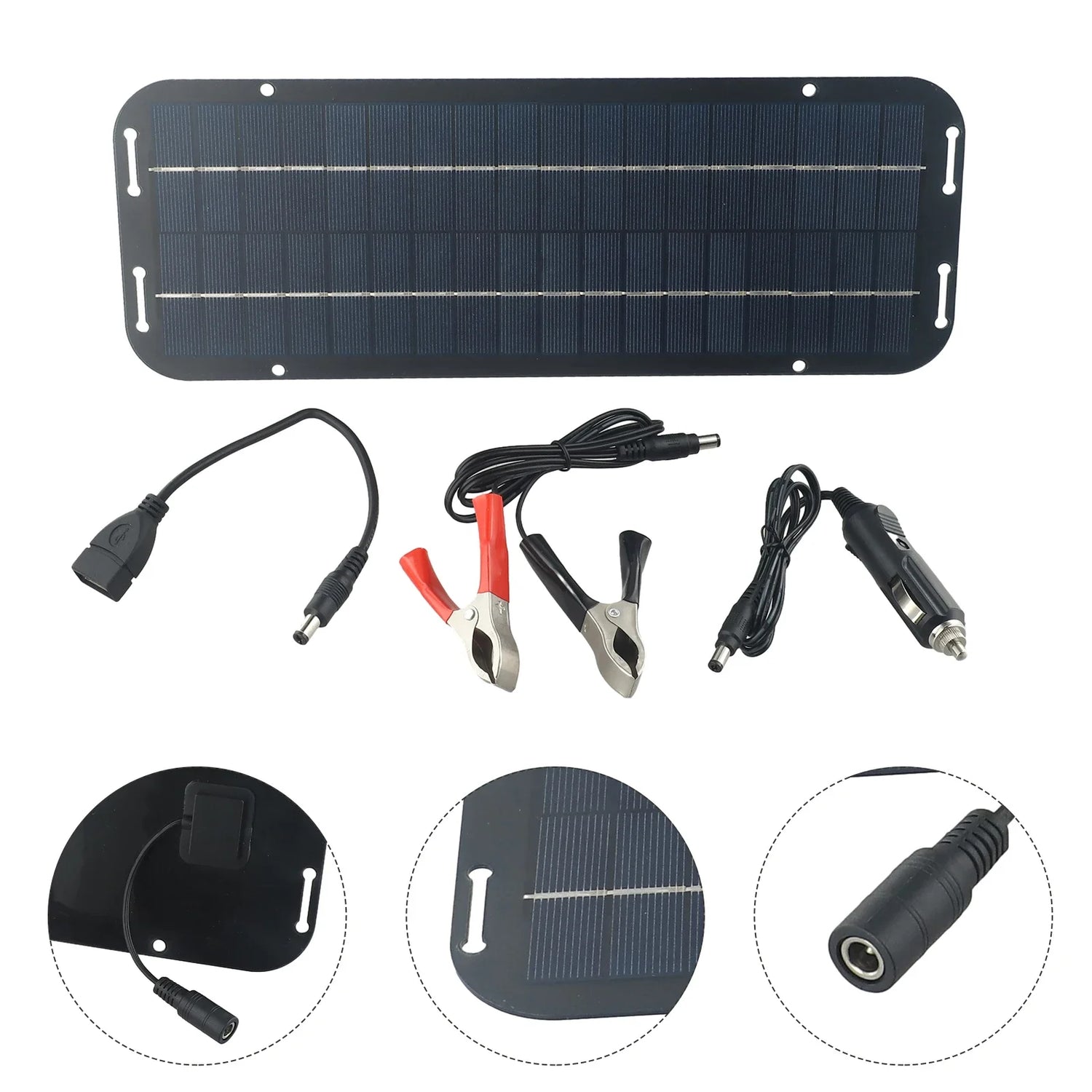 Panneau Solaire 60W 12V – Chargeur Polyvalent pour Camping-Car, Bateau, Maison et Kit Photovoltaïque