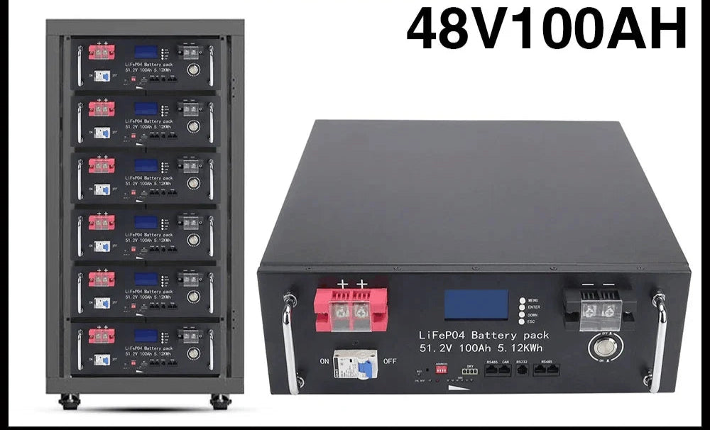 Batterie LiFePO4 48V 100Ah avec BMS intégré – Stockage Énergie Maison, Solaire, Marine et Camping-Car