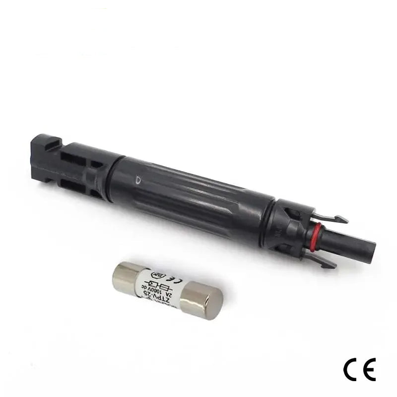 Porte-Fusible Solaire En Ligne 1000V IP67 – Connecteur PV avec Fusible 10x38mm 15A/20A/25A/30A/32A pour Panneaux Solaires