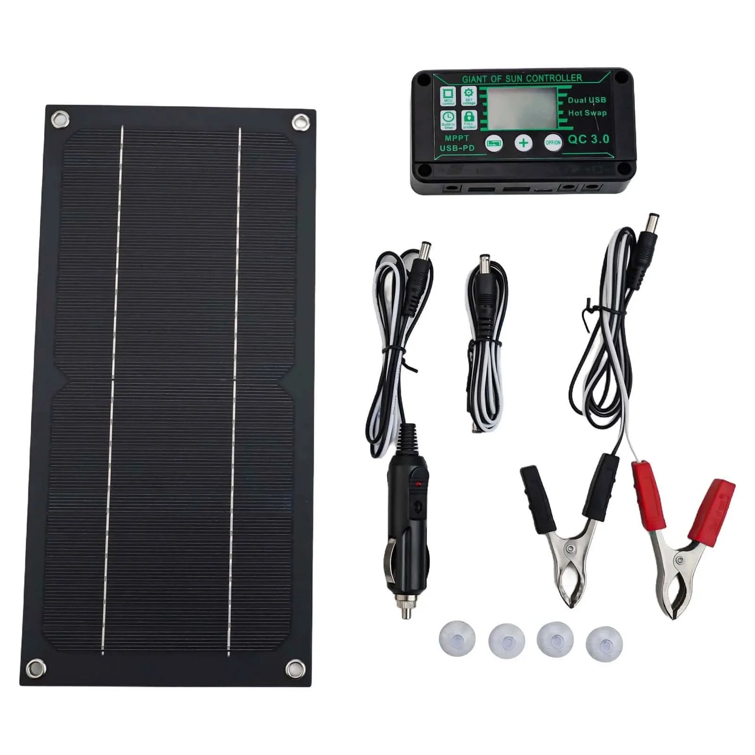 Kit Panneau Solaire 600W Compact – Énergie Solaire Portable 18V avec Contrôleur MPPT 100A pour Caravanes et Appareils Nomades