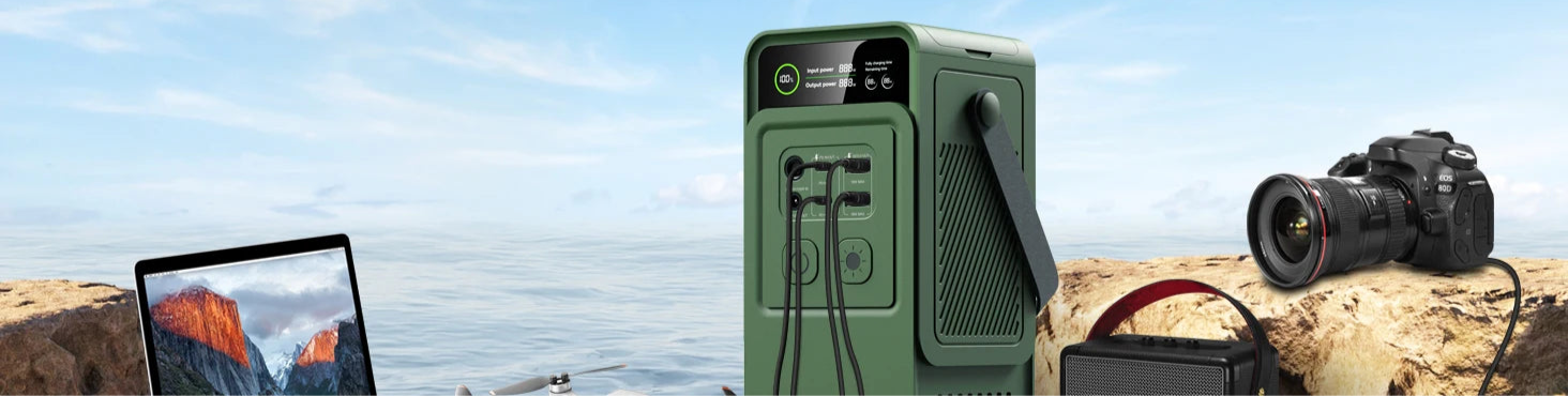 Station d'Énergie Portable 192Wh avec Panneau Solaire 200W, Batterie LiFePO₄ Compacte et Ultra-Rapide, Idéale pour Camping et Activités Extérieures