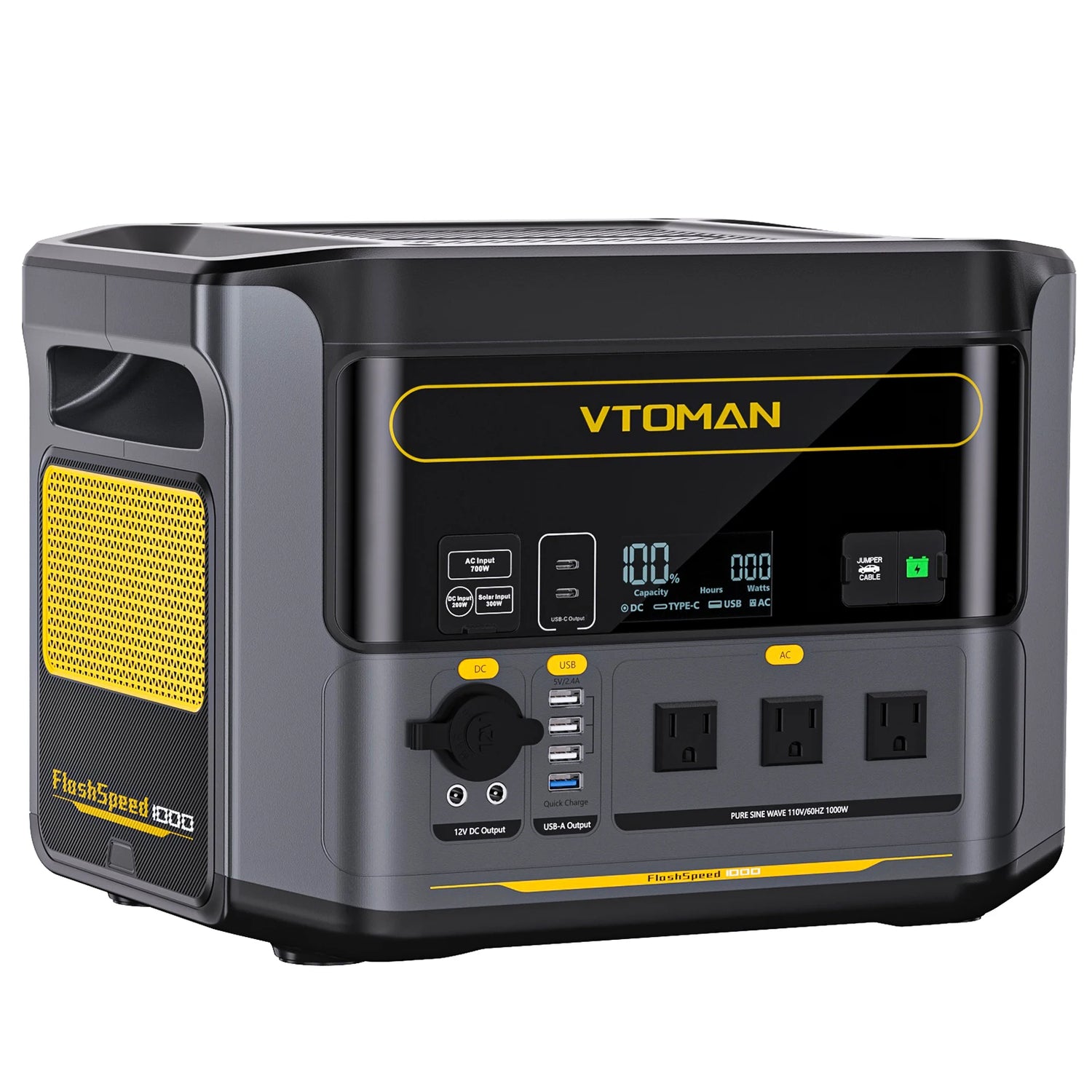 Générateur Solaire Portable 1500W 828Wh, Centrale Électrique pour Camping, Prises CA pour Maison et Extérieur, RV, Batterie LiFePO4