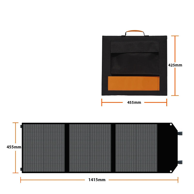 Kit Panneau Solaire Pliable 100 W Monocristallin avec Chargeur MPPT – Camping, Voiture, Bateau