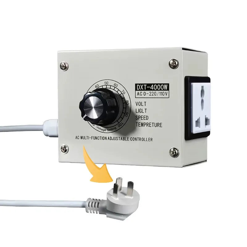 Régulateur de Tension Variable AC220V 4000W – Variateur Compact SCR pour Lumière, Température, Vitesse