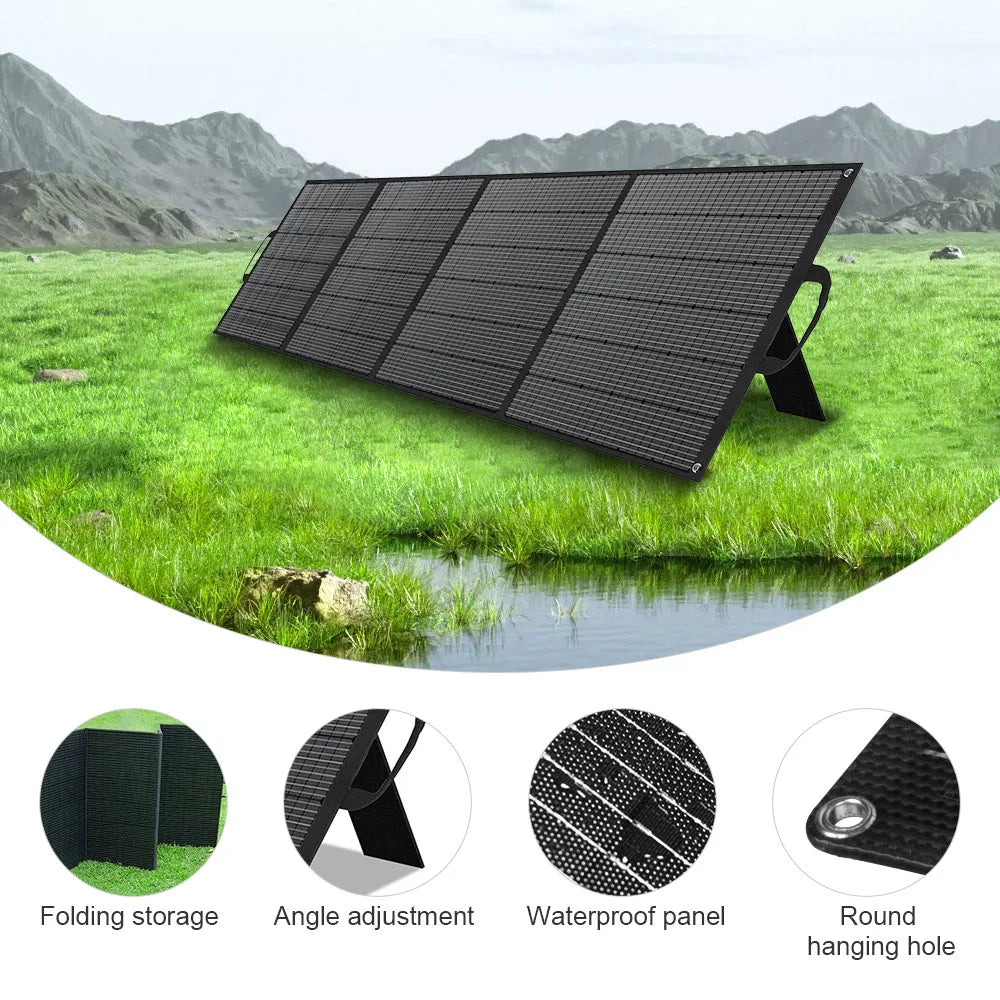 Panneau Solaire Portable TP400 – 400W, Étanche IP65, Léger et Pliable, Haut Rendement 23,4%