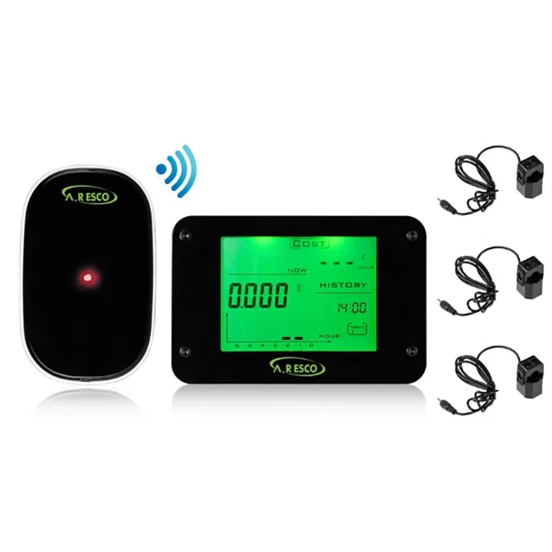 Wattmètre Numérique Sans Fil DC – 150A, LCD, Moniteur de Consommation Électrique, Compteur d’Énergie