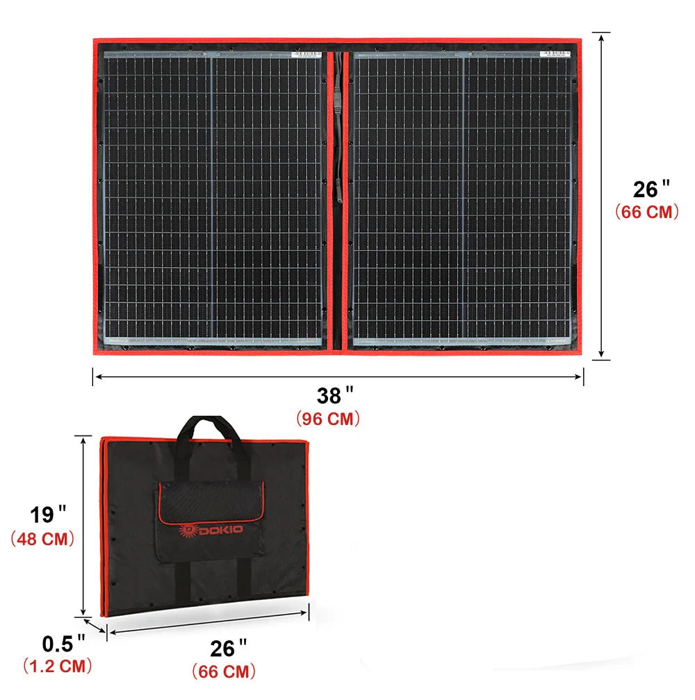 Panneau Solaire Portable Pliable 18V - Énergie Renouvelable pour Camping et Randonnée