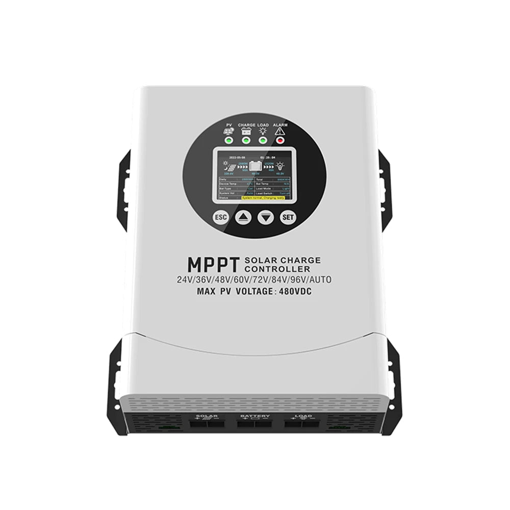 Contrôleur de Charge Solaire MPPT 60–120 A – 24–96 V (Auto Jusqu’à 192 V), Maxi 480 V PV