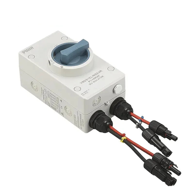 Interrupteur Isolateur DC 1200V 32A IP66 – Coffret Électrique Étanche avec Connecteurs PV MC4 pour Systèmes Solaires