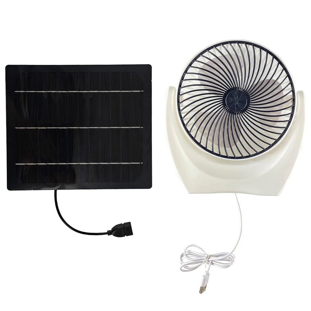 Ventilateur à Panneau Solaire avec Chargeur USB