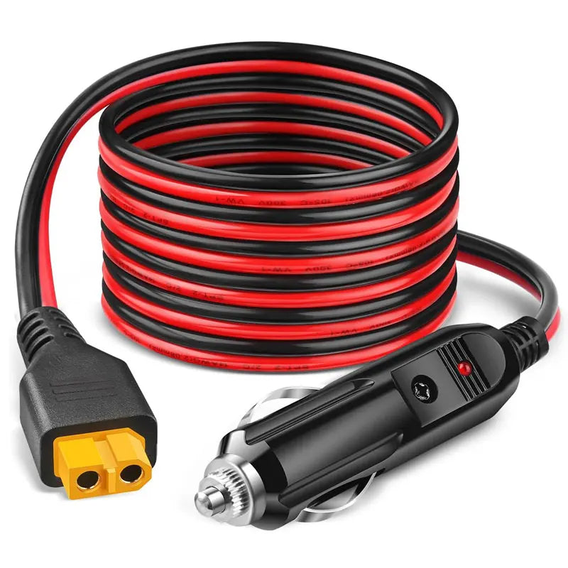 Adaptateur Allume-Cigare 12V vers XT60 – 12AWG 1.5m/3m – Pour EcoFlow Delta, River, ALLPOWERS R600 R1500 R2500, Anker SOLIX