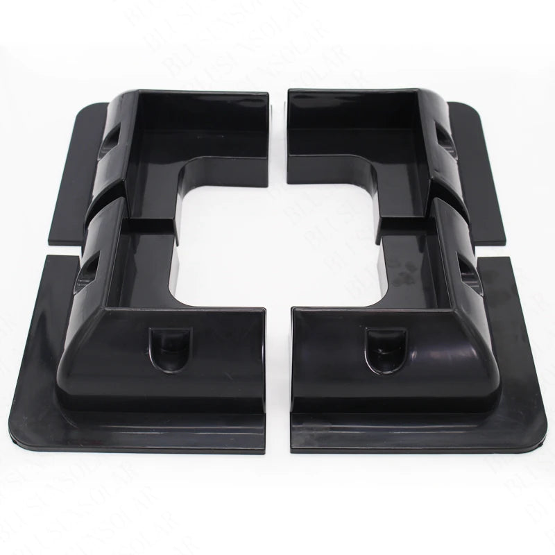 Kit de Fixation d’Angle en ABS Noir ou Blanc – Sans Perçage pour Toit de Camping-Car, Caravane ou Bateau
