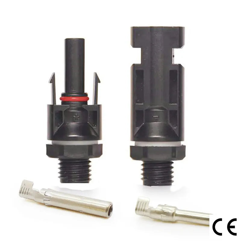 Connecteurs M12 Mâle &amp; Femelle IP67 – 1 Paire pour Panneau Solaire &amp; Boîte de Combinaison DC, Modèle SNP4‑MF2