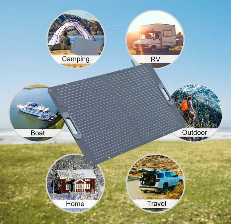 Station d'énergie portable 500W, 345Wh avec panneau solaire 100W - Générateur complet solaire LiFePO₄
