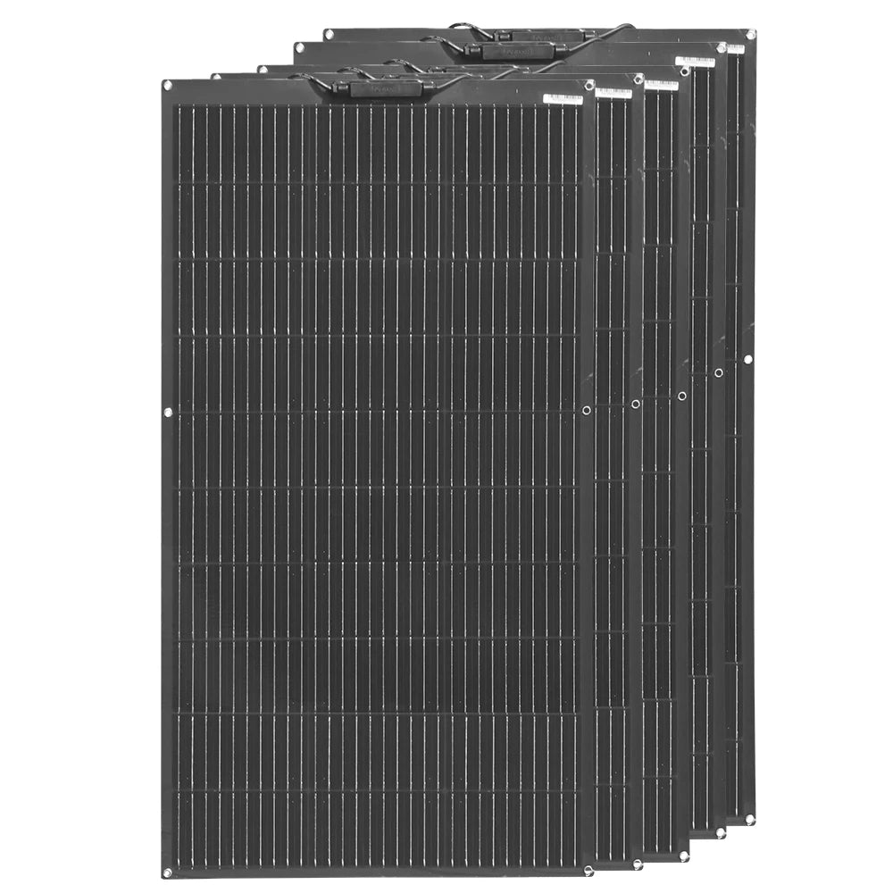 Panneau Solaire Flexible Monocristallin 100W à 1000W – Plaque Photovoltaïque pour Camping, Batterie 12V
