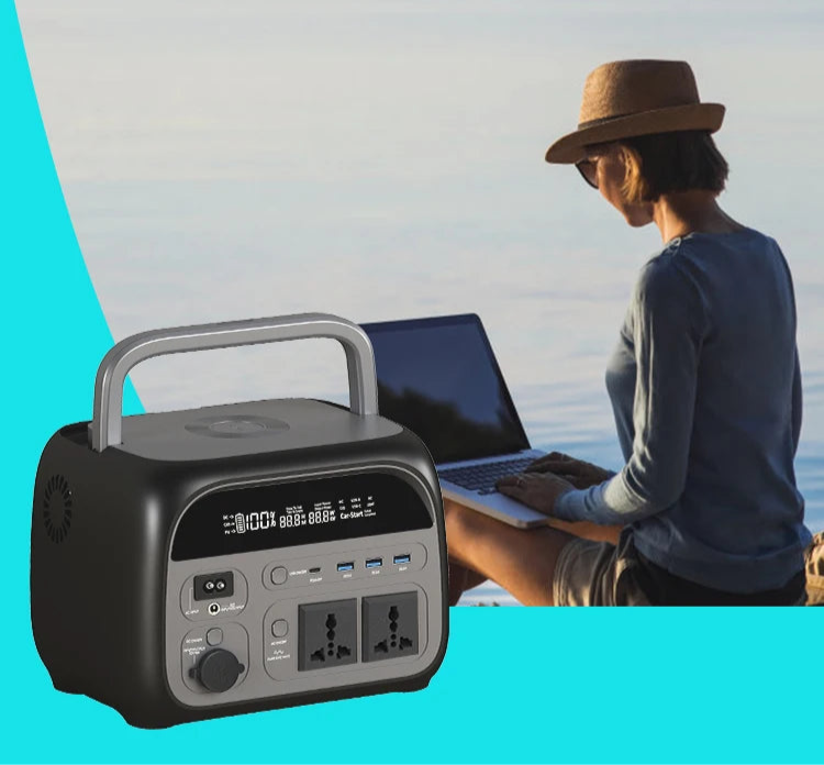 Station d'énergie portable 500W, 345Wh avec panneau solaire 100W - Générateur complet solaire LiFePO₄