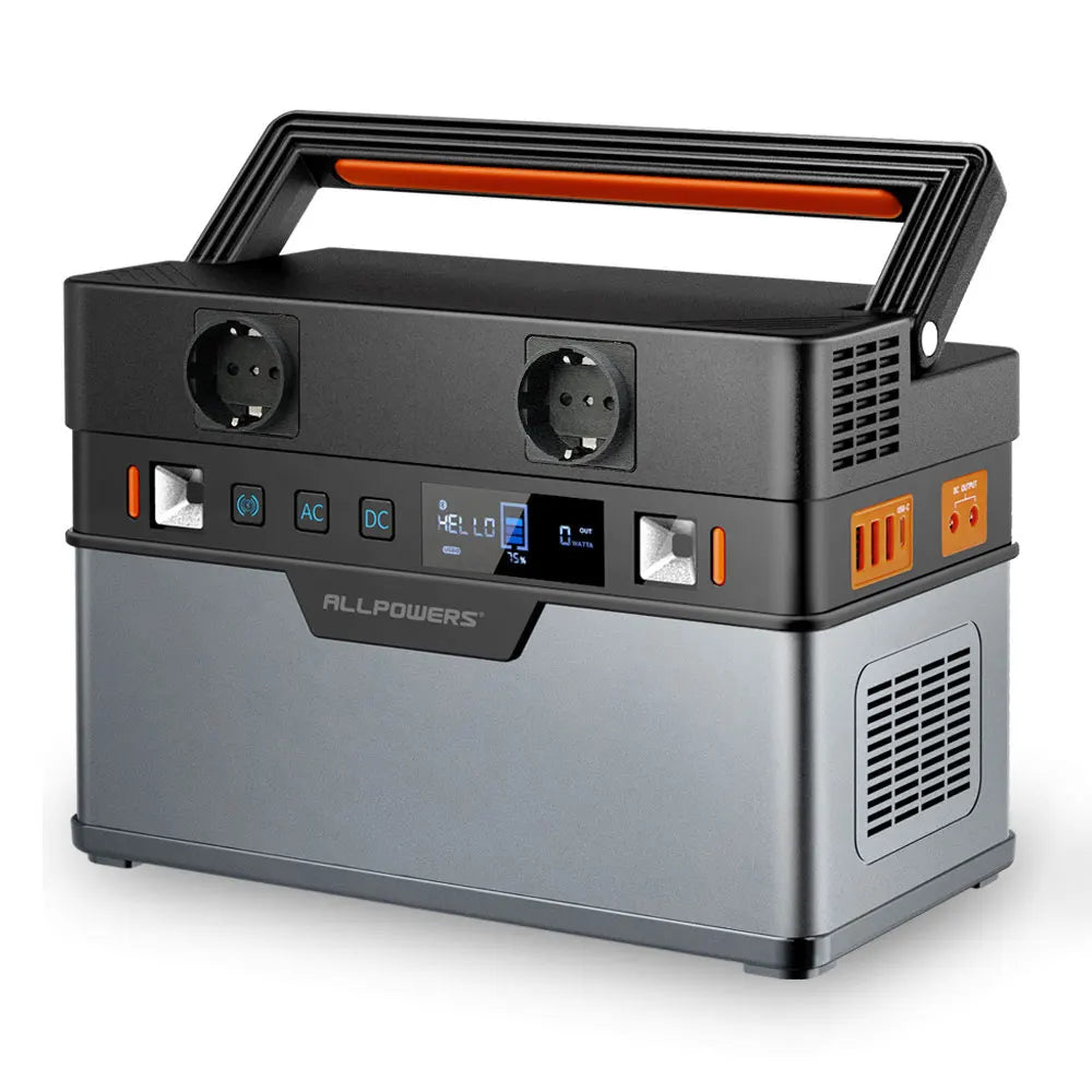 "Centrale électrique portable solaire, générateur MPPT 60-288Wh, alimentation 230V, prises AC pour divers appareils"