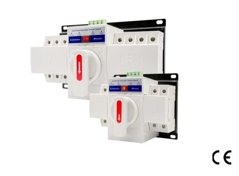 Commutateur de Transfert Automatique (ATS) 63 A – Monophasé/Biphasé 2P / 4P – 220 V / 380 V – IP66