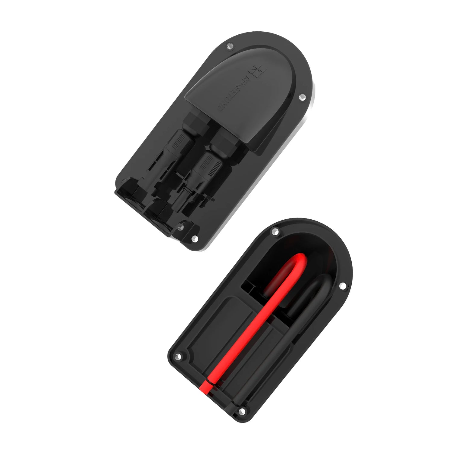 Passe-toit Câble Solaire Étanche IP68 en ABS Double Isolation, 2 Interfaces, Boîtier Jonction Intégré