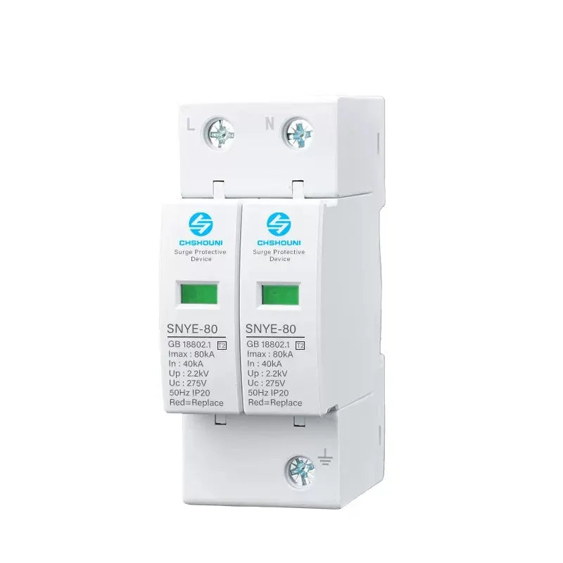 Parafoudre AC 2P 385V – Dispositif de Protection Contre les Surtensions (20KA à 200KA)