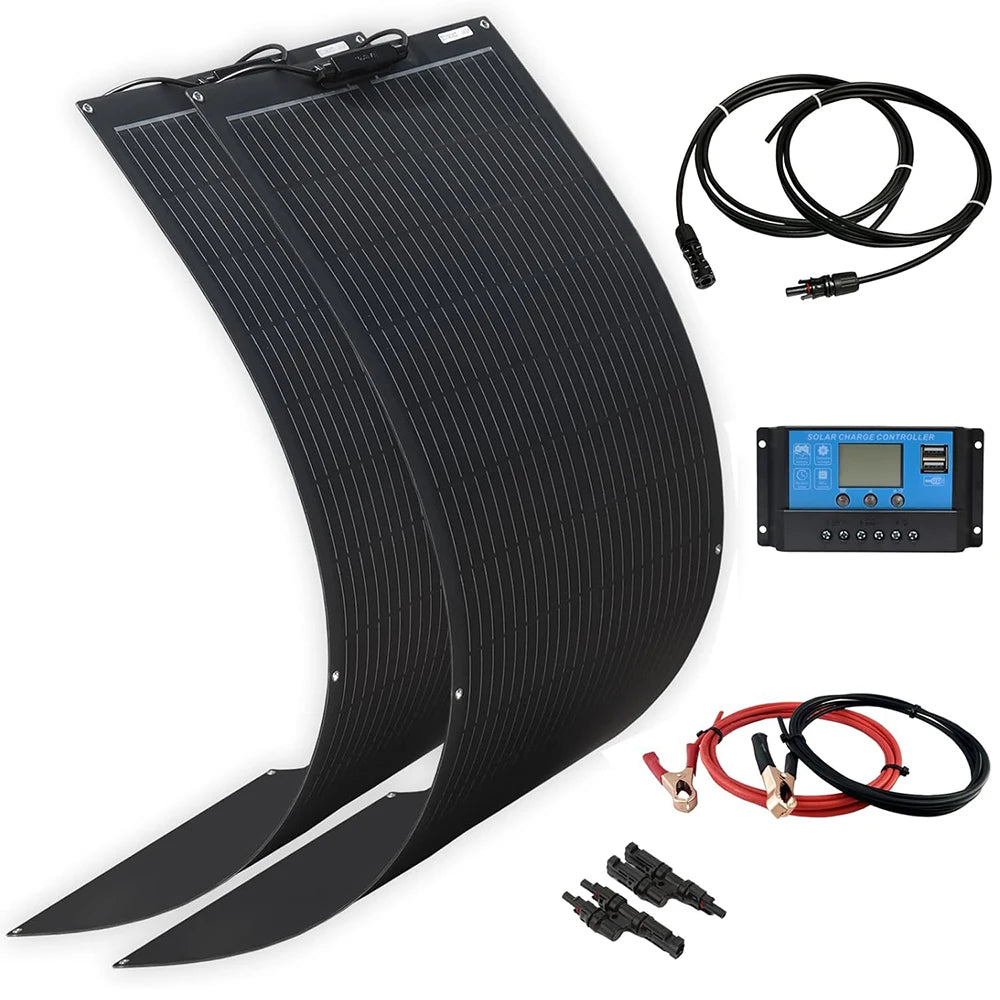 Kit Panneau Solaire Flexible Micro-Injection 220V/230V – 100W à 1000W pour Balcon, Camping, Bateau, Off-Grid