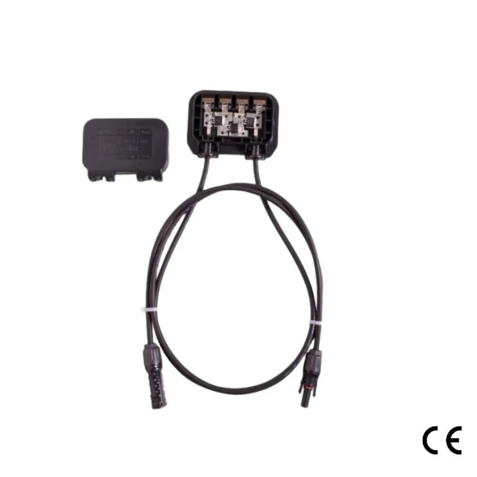 Boîtier de Jonction Solaire 4 Voies – IP68 avec 60 cm de Câble 4 mm² et 4 Diodes pour Panneaux Photovoltaïques