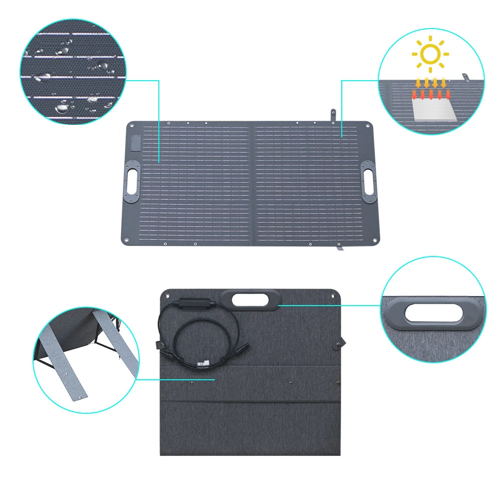 Station d'énergie portable 500W, 345Wh avec panneau solaire 100W - Générateur complet solaire LiFePO₄