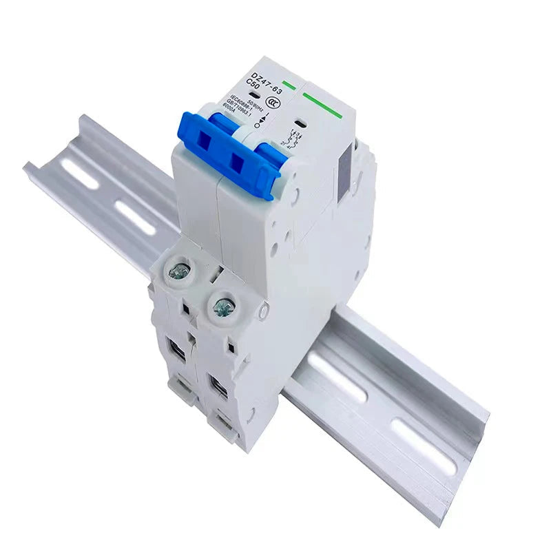 Disjoncteur Miniature DC 250V – 2P 16A à 63A, Rail DIN, Déclenchement Thermo-Magnétique pour Systèmes Solaires PV