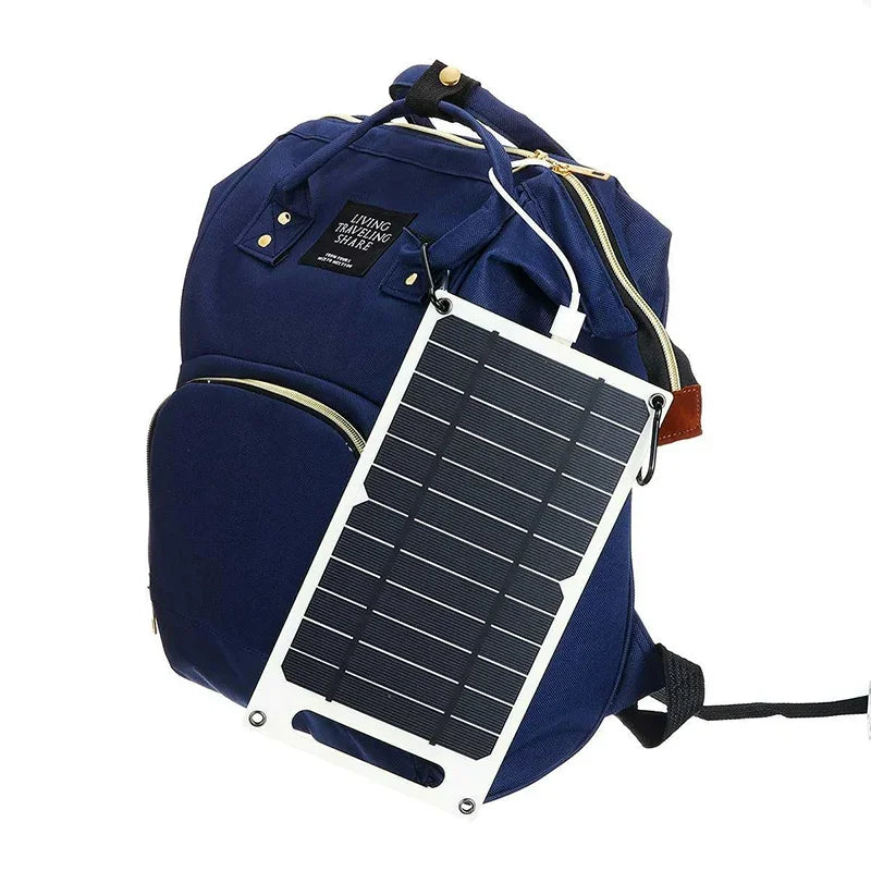 Panneau Solaire 5 V USB-C Portable – Mini Kit Flexible, Léger et Étanche IP65 pour Téléphones, Camping &amp; Randonnée