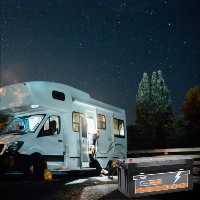 "Batterie Lithium 12.8V 300Ah LiFePO4 - Stockage d'énergie solaire domestique - 3840Wh avec BMS intégré - Haute capacité pour autonomie prolongée"