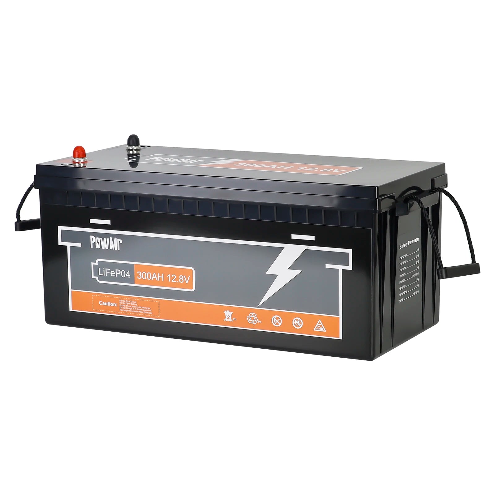 "Batterie Lithium 12.8V 300Ah LiFePO4 - Stockage d'énergie solaire domestique - 3840Wh avec BMS intégré - Haute capacité pour autonomie prolongée"