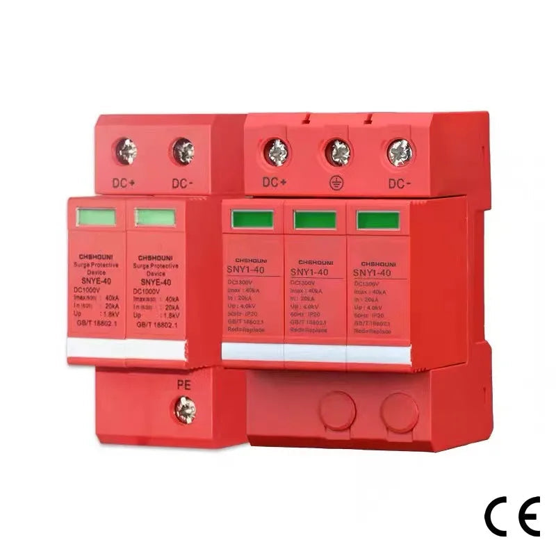 Parafoudre Photovoltaïque DC 2P/3P/4P – Protection Solaire 500V/1000V 20KA~100KA Rail DIN