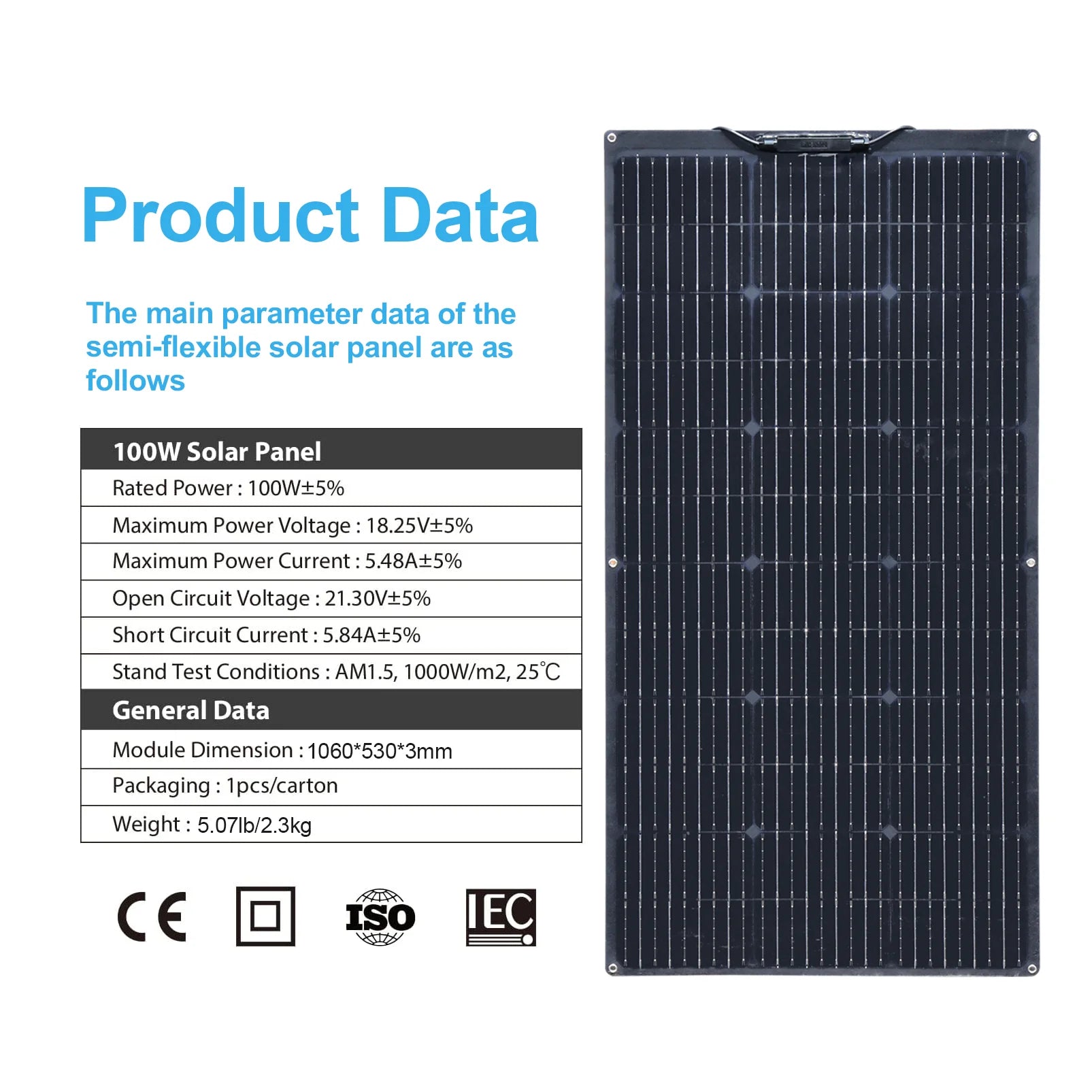 "Kit Panneaux Solaires 12V 100W 200W Flexibles avec Contrôleur Complet, Chargeur pour Batterie 12V 24V 19.8V, Idéal pour Voiture, Bateau, Maison et Montres"