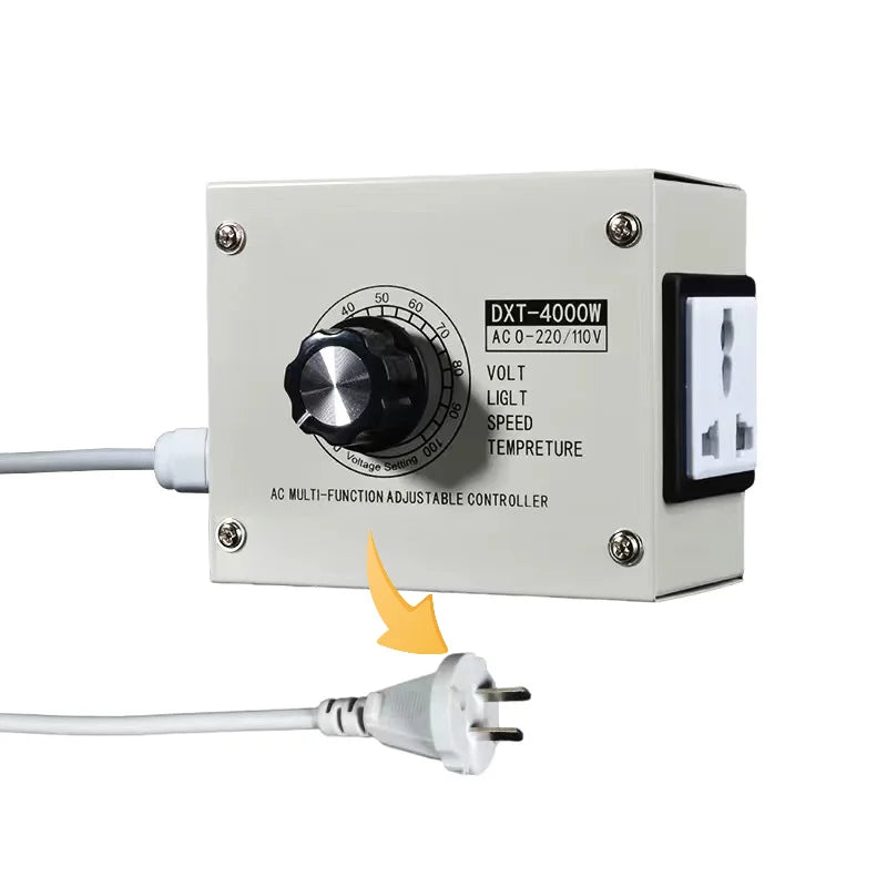 Régulateur de Tension Variable AC220V 4000W – Variateur Compact SCR pour Lumière, Température, Vitesse