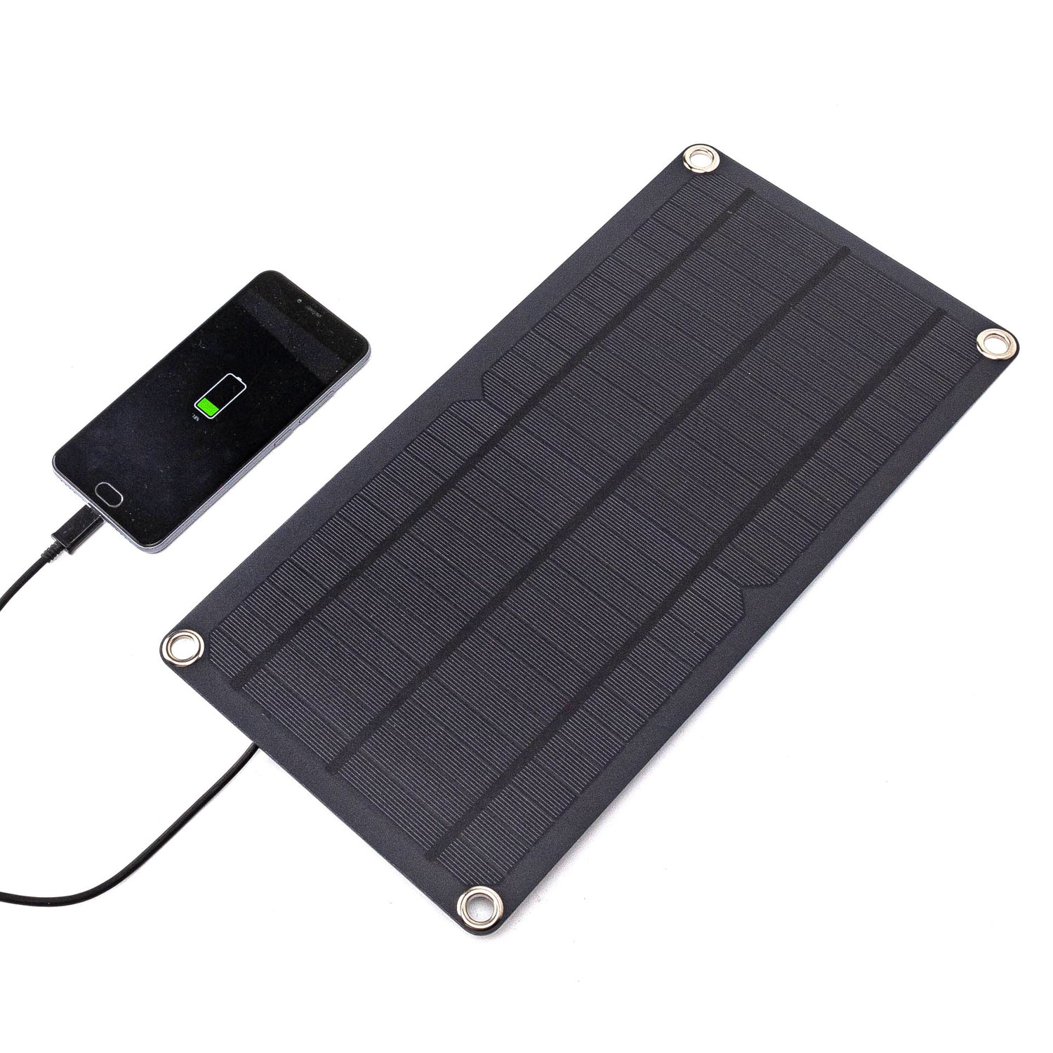 Panneau Solaire Semi-Flexible 10W – 12V | Chargeur pour Voiture, Bateau & Camping-Car