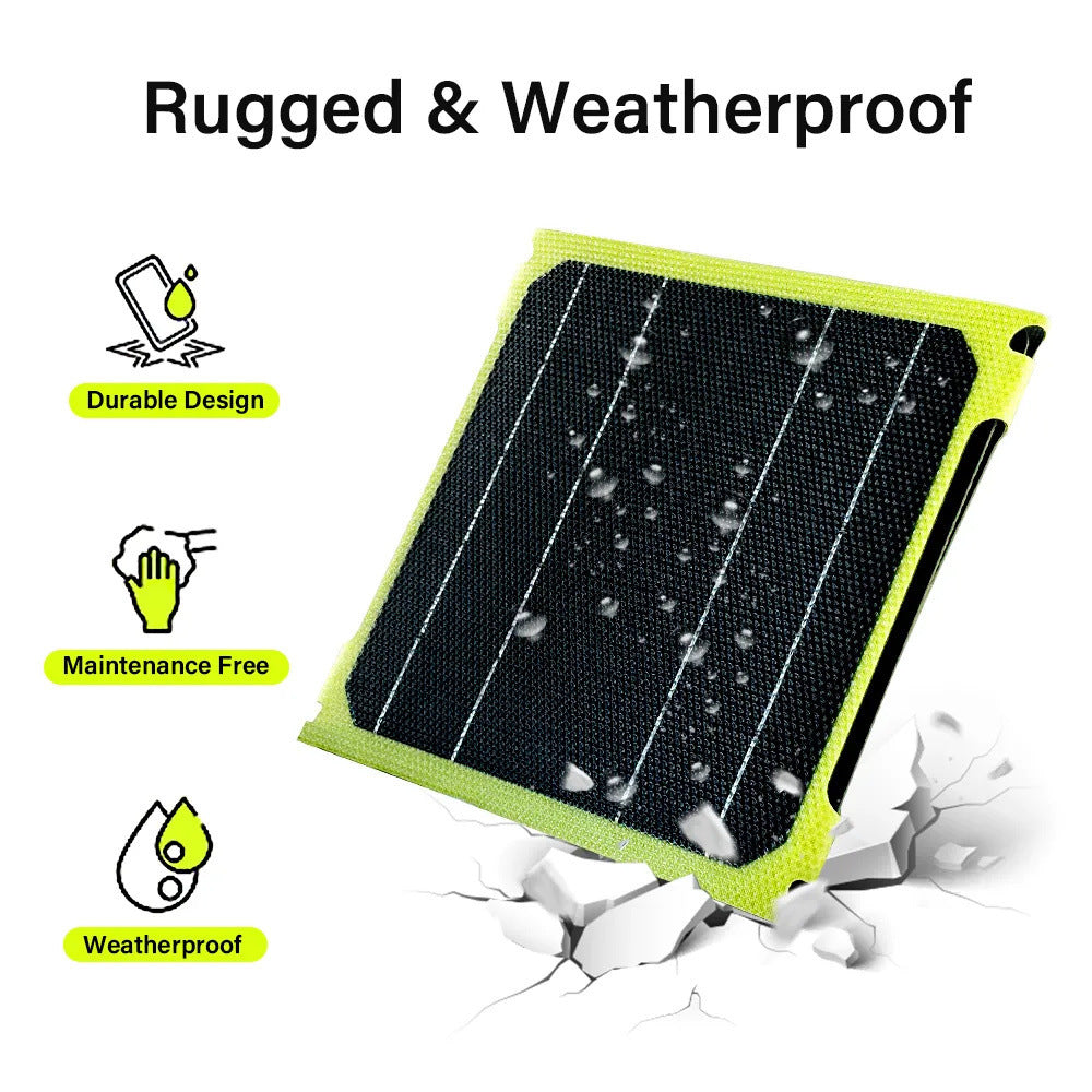 Panneau Solaire Pliable Extérieur – Pack Énergie Portable ETFE Noir