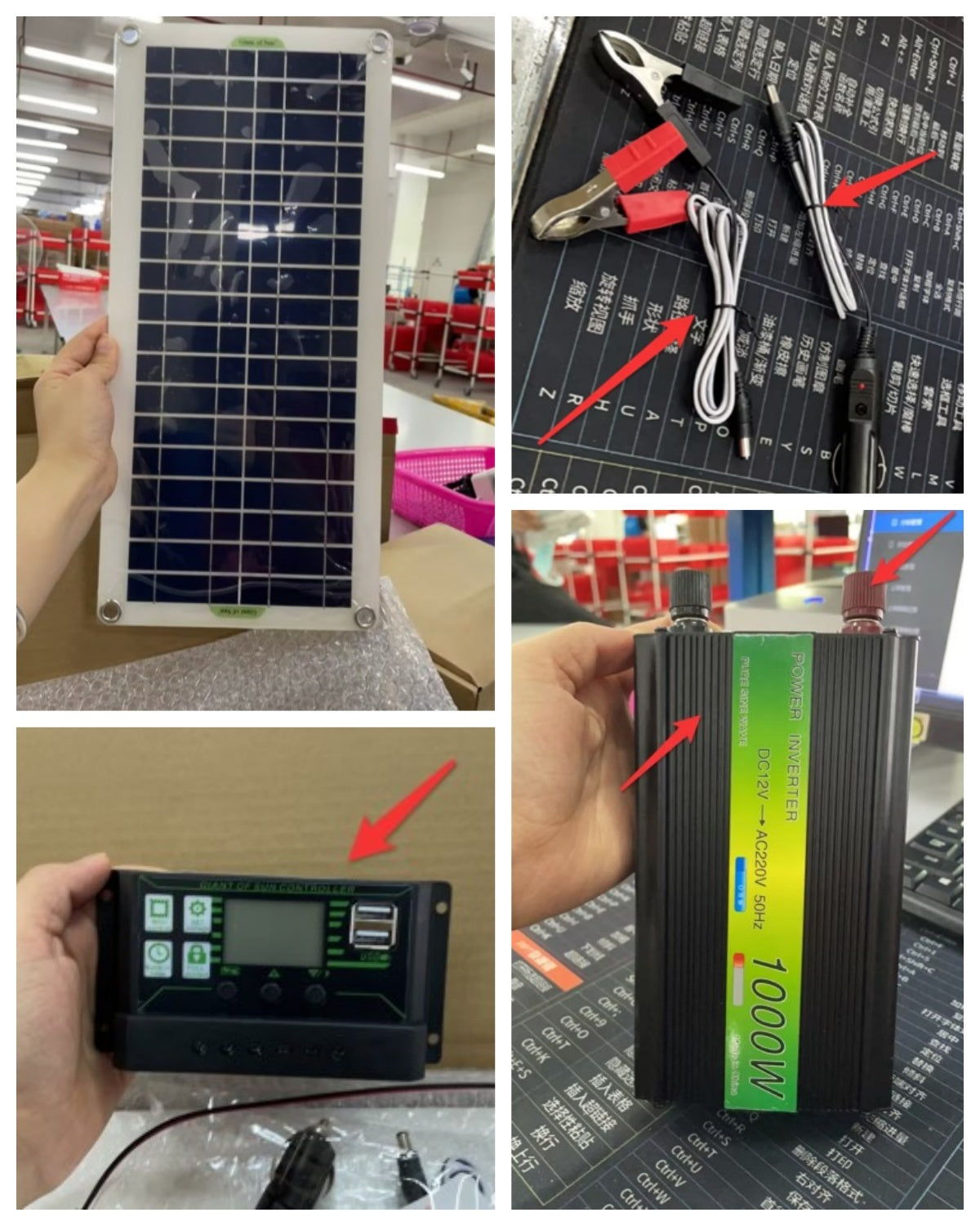 Panneau Solaire 1000W USB 12V – Étanche IP67, Haute Rendement, Plug & Play