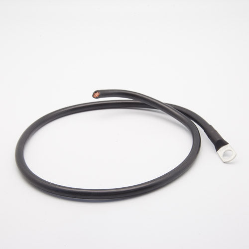 "Câble de Connexion Batterie-Régulateur 1M, 6mm2, 1 Cosse M8, Noir - Idéal pour Installation Électrique"