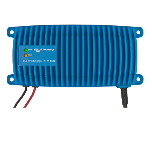 "Chargeur intelligent bleu IP67 12/25(1+si) 230V CEE 7/7 - Résistant à l'eau et Durable pour Appareils Électroniques"