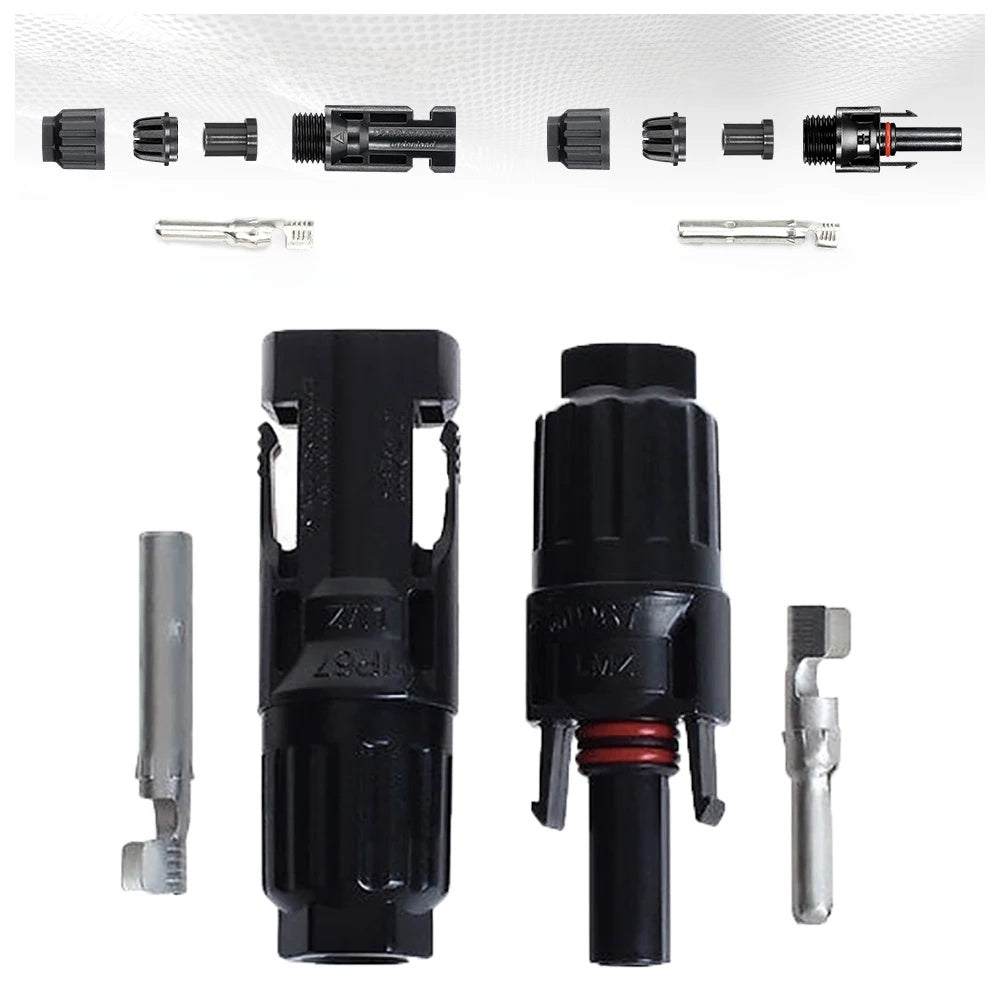 Kit de 44 Connecteurs Solaires MC4 IP67 – 22 Paires Mâle/Femelle avec Clés de Serrage, Étanche, 1000V DC