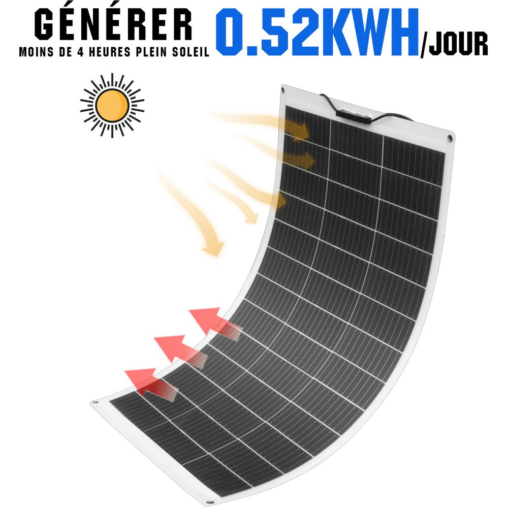 Panneau Solaire Autonome - 130W à 520W - 12V - avec Batterie Lithium