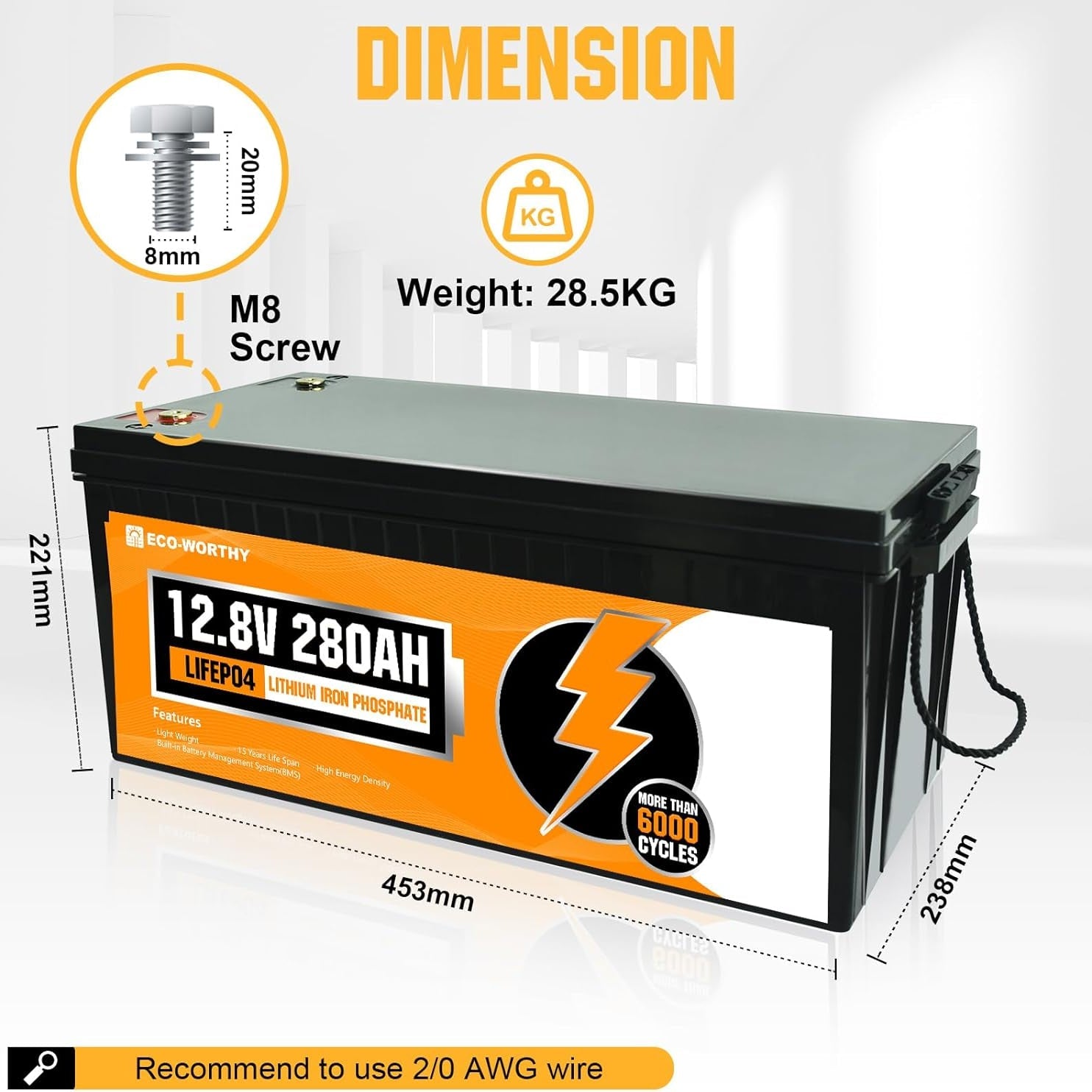 Batterie Lithium – 280Ah – Protection basse température – 12V